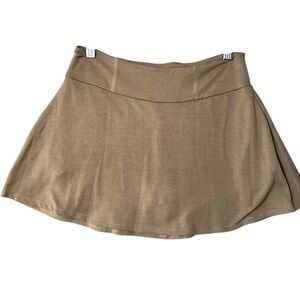 Y2K Skonhet Skorts Women's JR Medium Tan Brown Knit Band Waist 90s Casual Tennis